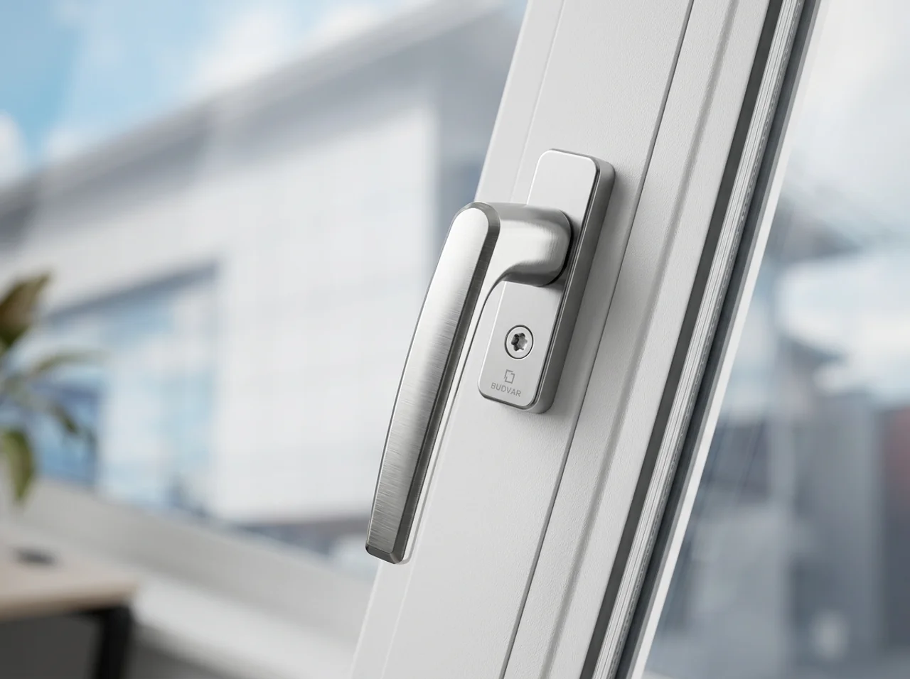 BUDVAR window accessories — handles, glazing, hardware, vents