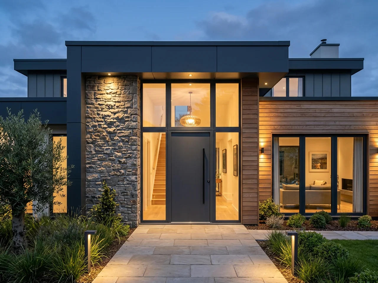 BUDVAR aluminium entrance doors — elegance, security and durability