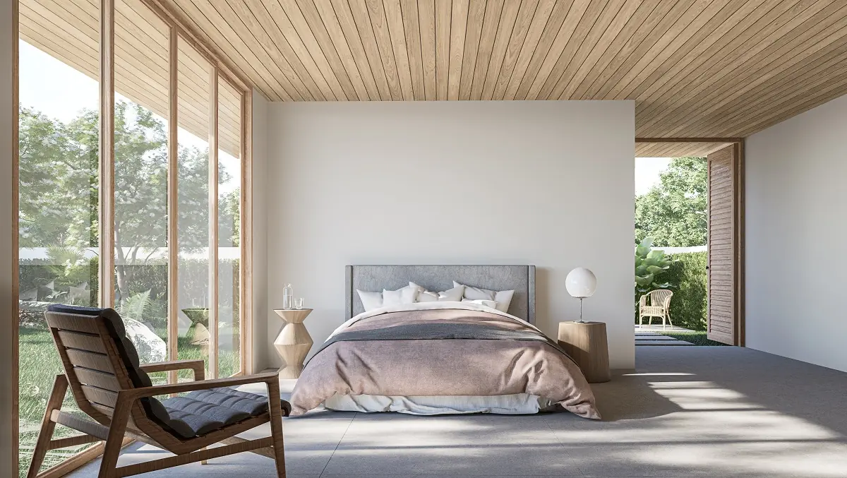 Windows in the bedroom