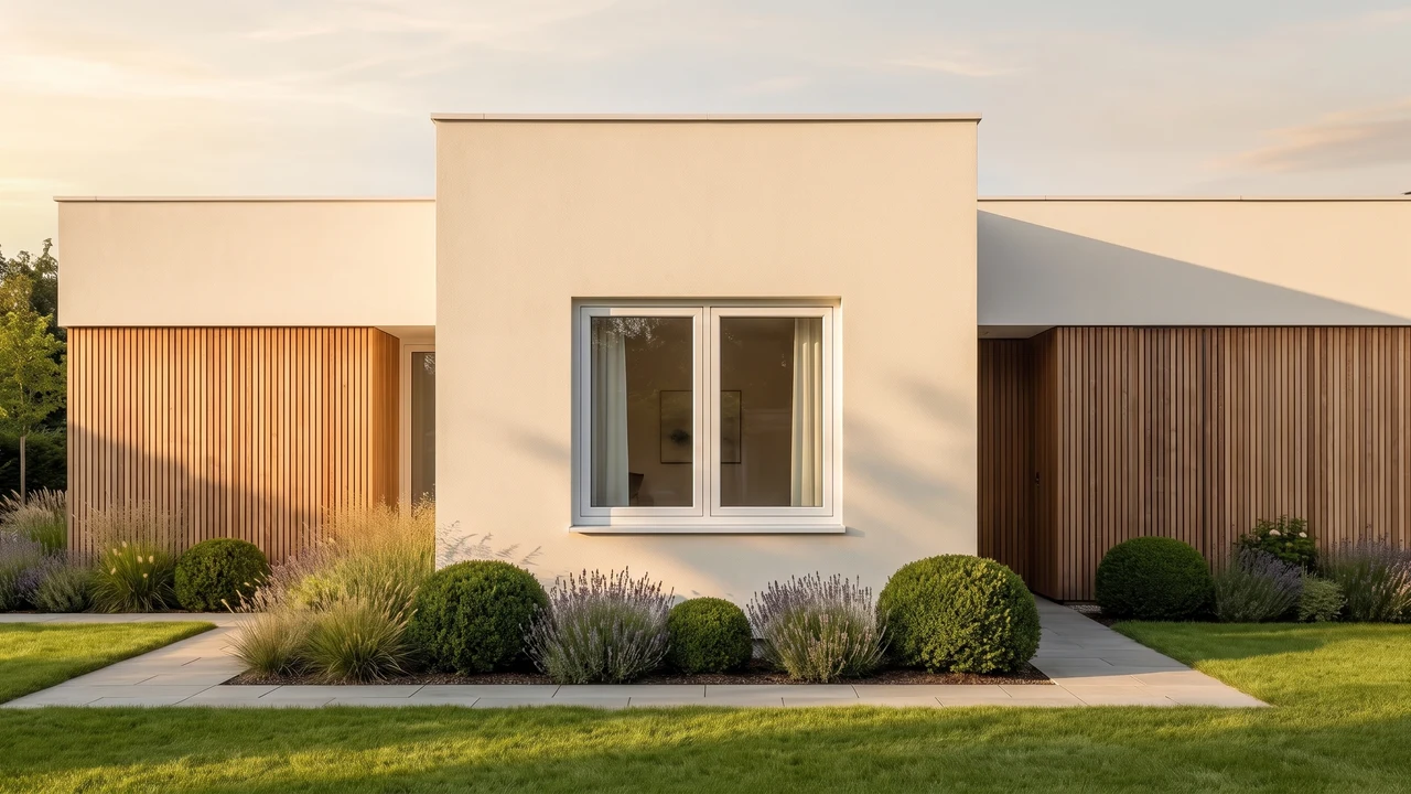 House with BUDVAR Ecofutural Monoblok windows — exterior view