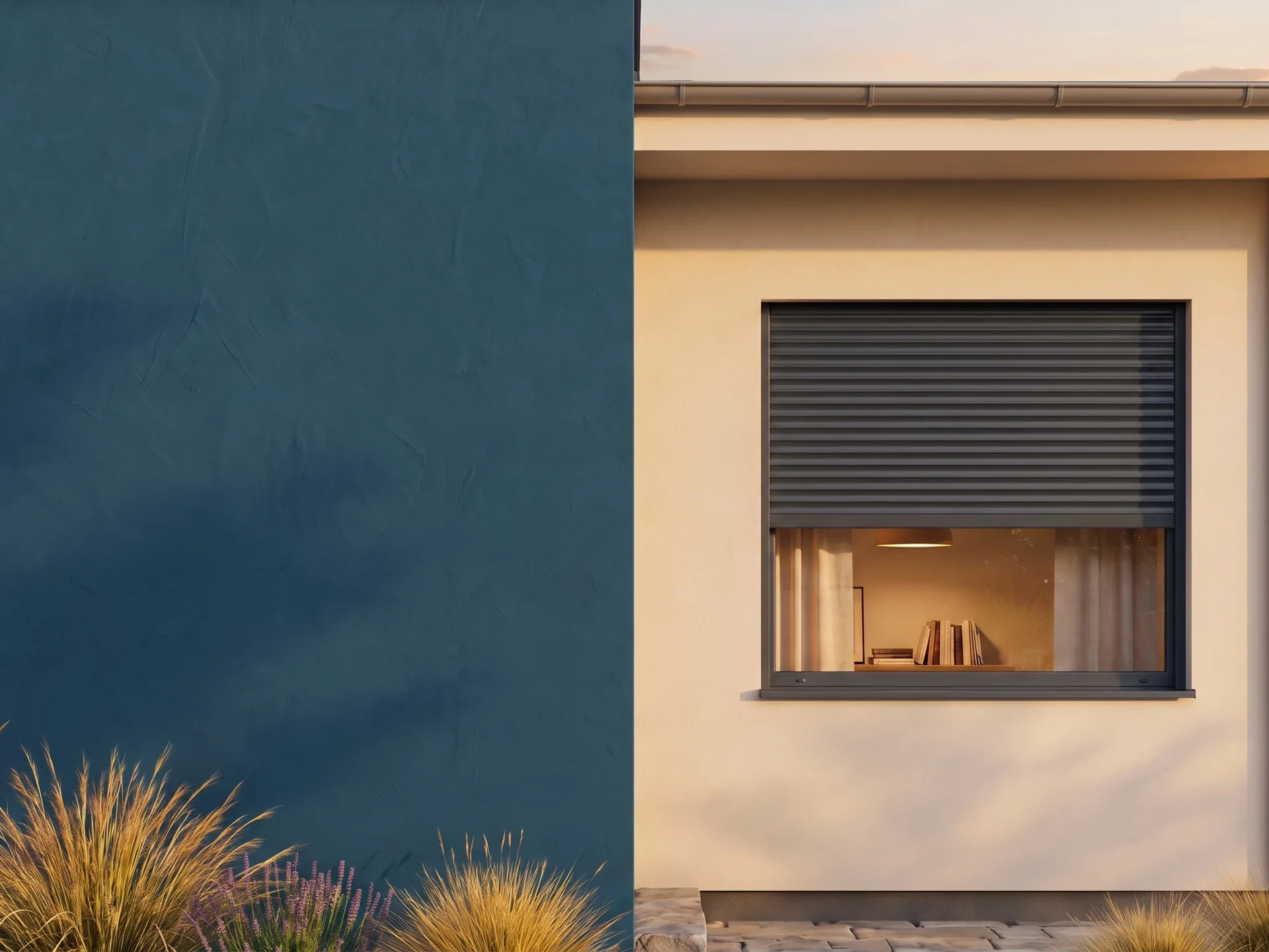 External roller shutters — Recessed