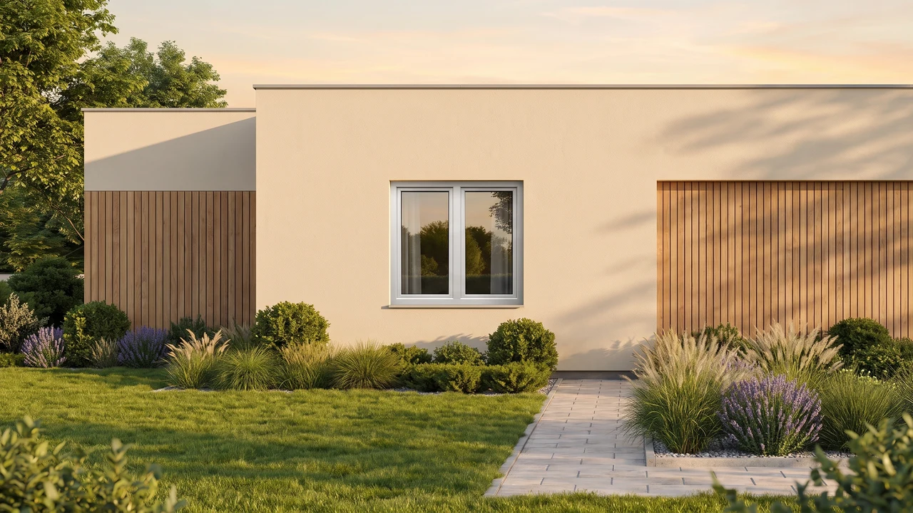 House with BUDVAR T-Classic MONO windows — exterior view