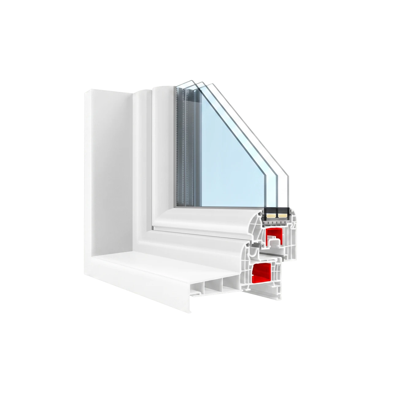 T-Classic Plus MONO corner cross-section — unit 3-pane