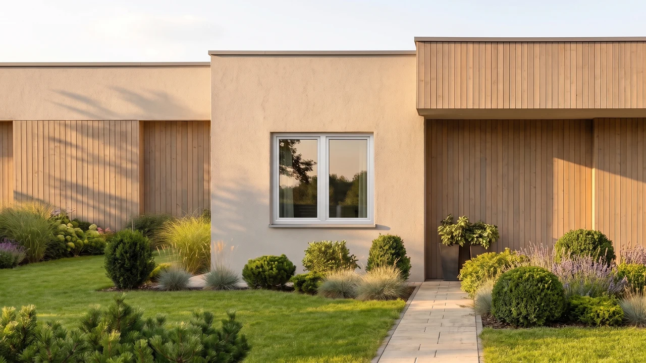 House with BUDVAR T-Classic Plus MONO windows — exterior view