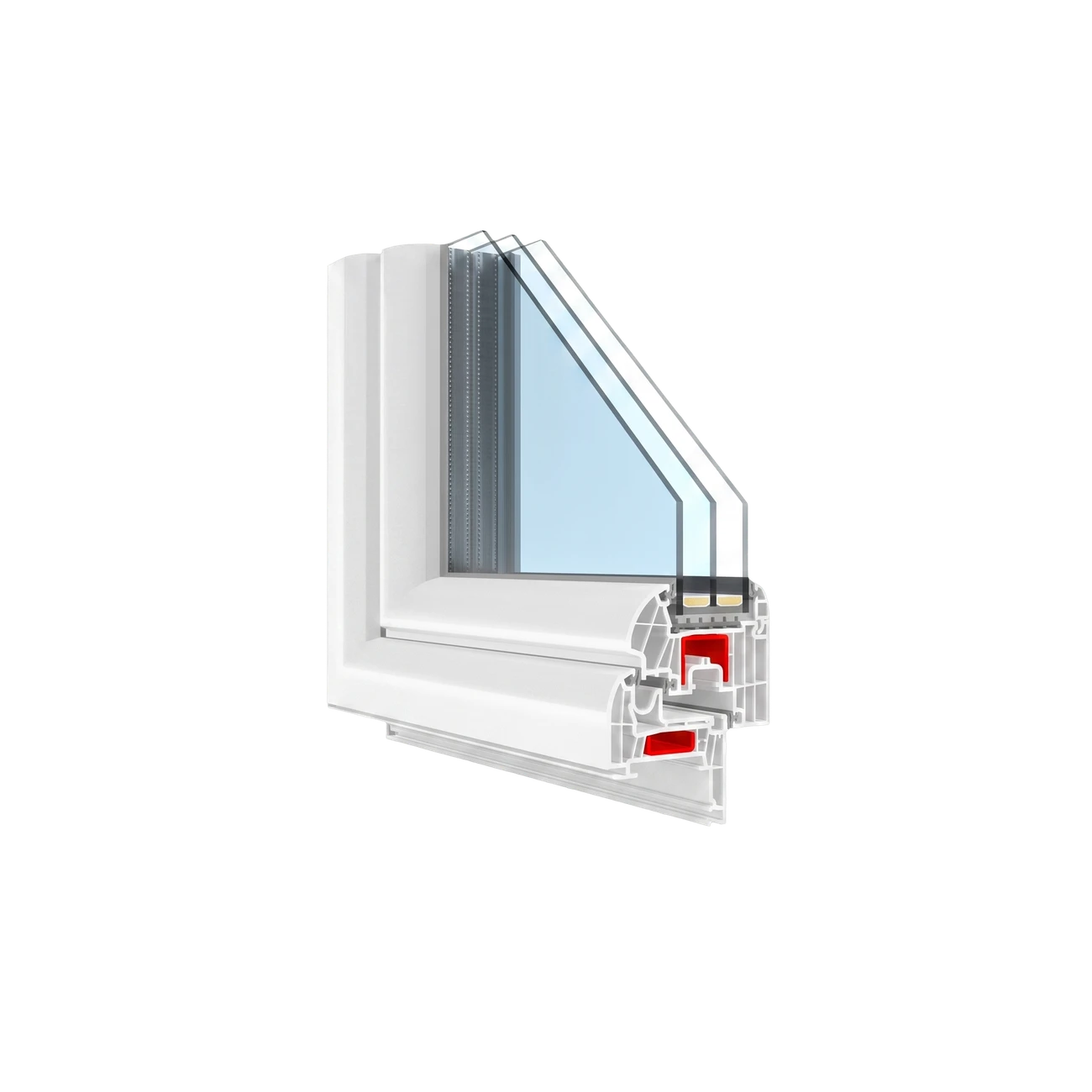 T-Classic Plus RENO corner cross-section — unit 3-pane