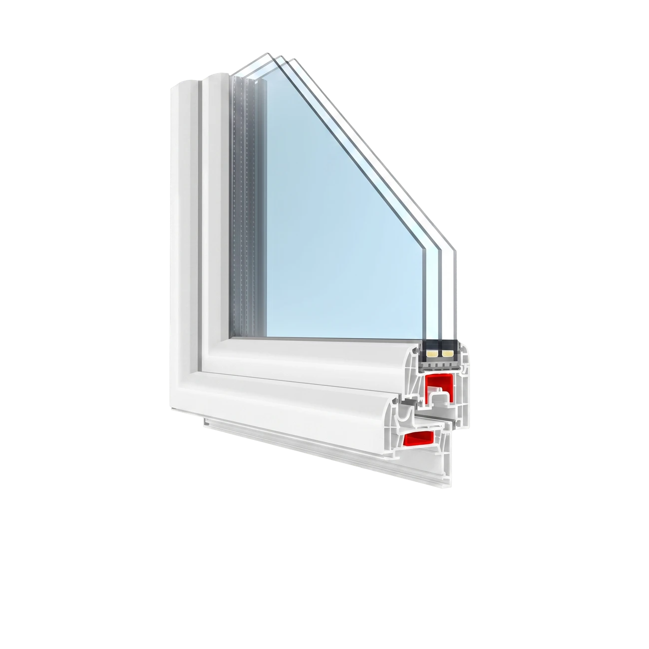 T-Classic Reno corner cross-section — unit 3-pane