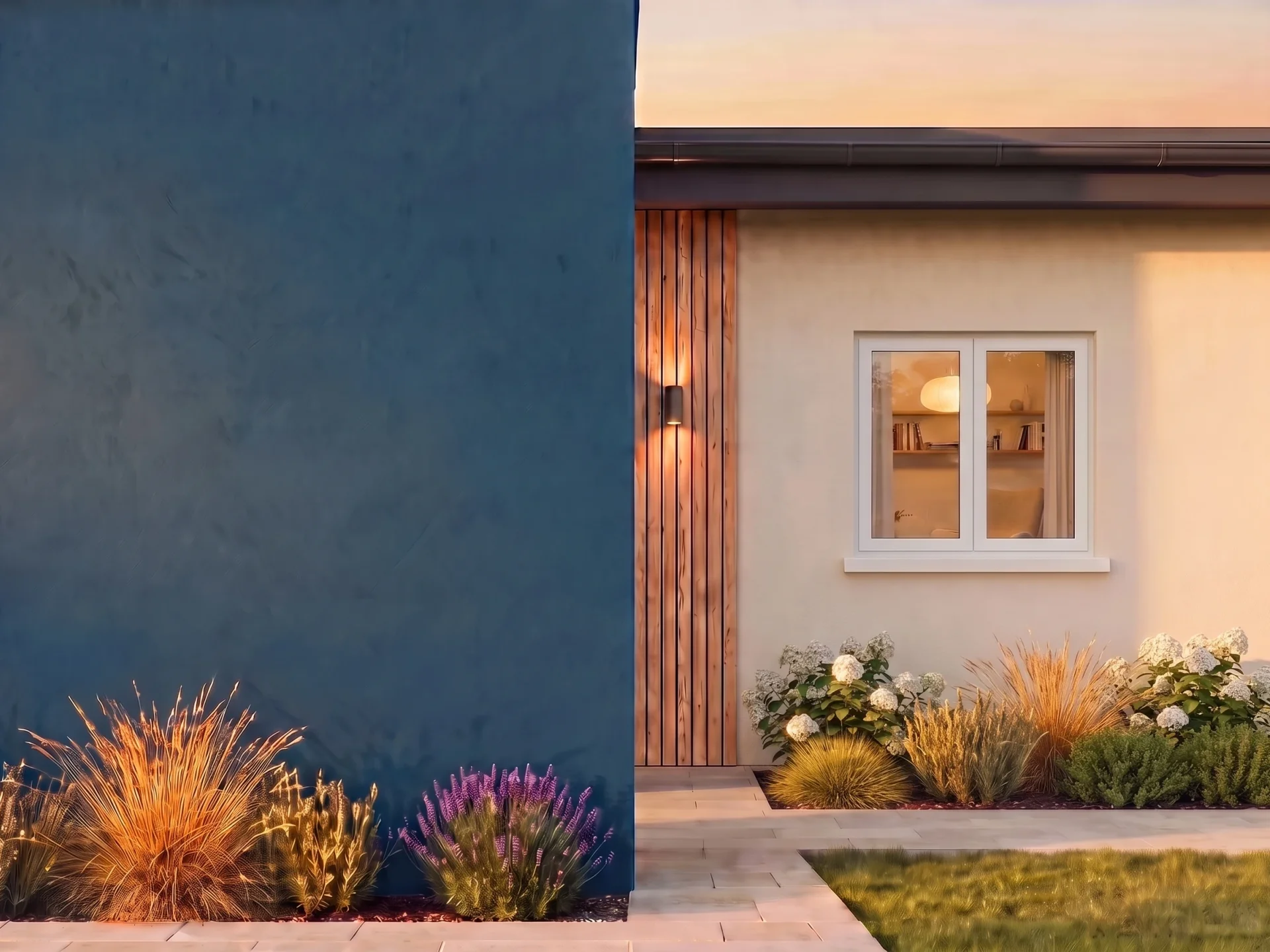 House with BUDVAR T-Comfort window on the brand wall — exterior view
