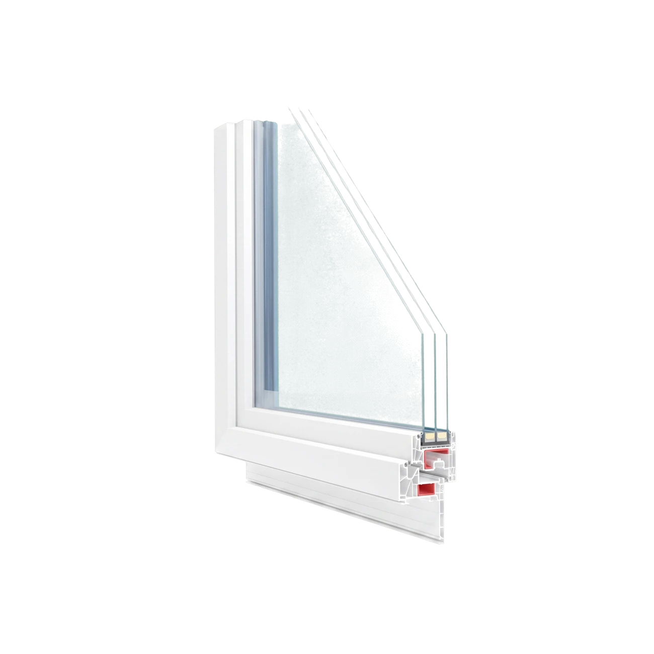 T-Perfekt RENO corner cross-section — unit 3-pane