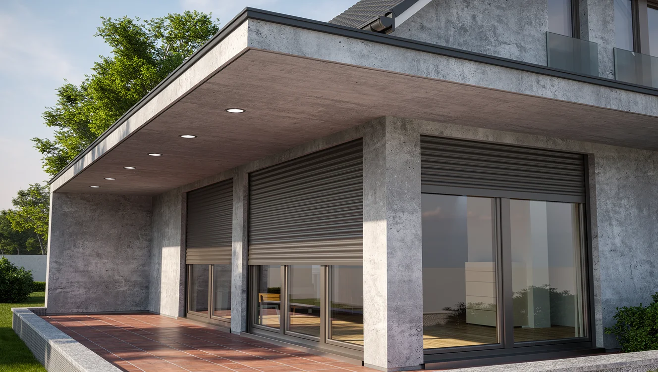 Sub-render roller shutters