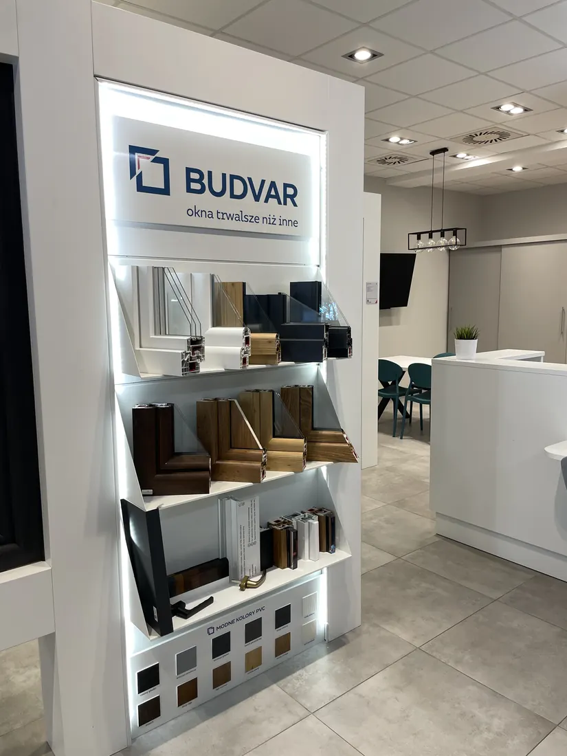 Samples of profiles, foils and colours — Salon Budvar Warszawa