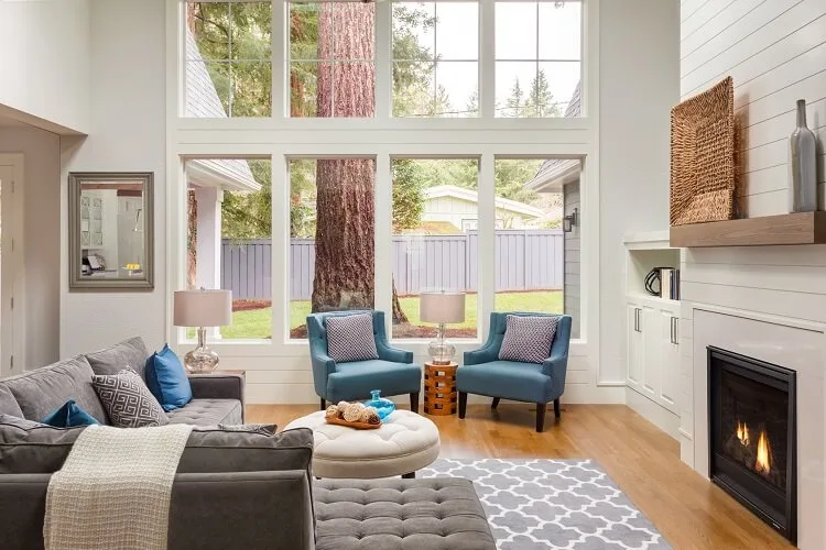 Window exposure in the living room